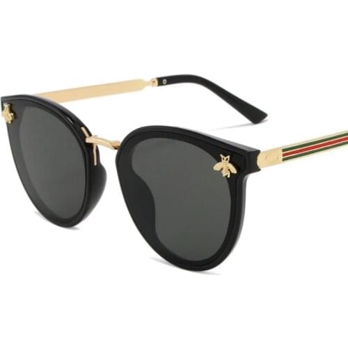 2021Women Men Vintage Gradient Glasses bee Sunglasses Retro Sun Glasses Female Eyewear UV400 Fashion Drive Outdoor