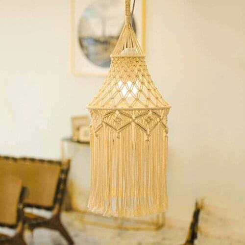 Handmade Macrame Light Shade Chandeliers Hanging Lamp Cover Boho Chic Decor Light Cover Light Shade Home Decor