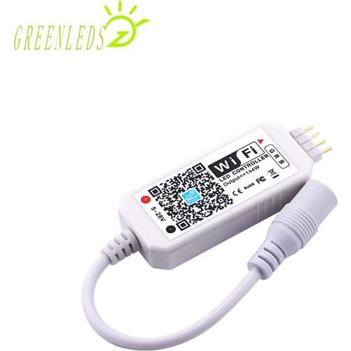 LED RGB Color Mini WIFI Music Controller JM-MW-RGB DC5-28V 12A WIFI Controller