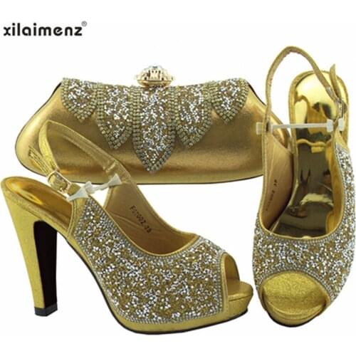 Super High Heels Sexy Italian Ladies Shoes With Matching Bags Set for Dress Nigerian Womens Party Shoes and Bag Sets