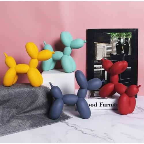 Nordic Resin Balloon Dog Modern Study Living Room Office Tabletop Animal Decoration Ornaments Gifts