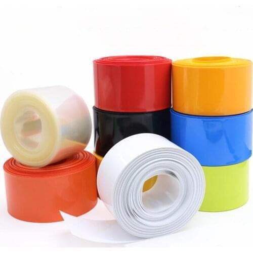 W55mm ID35mm/W17mm ID10.8mm PVC Heat Shrinkable Tube Pipe Skin For AAA Battery Sleeve