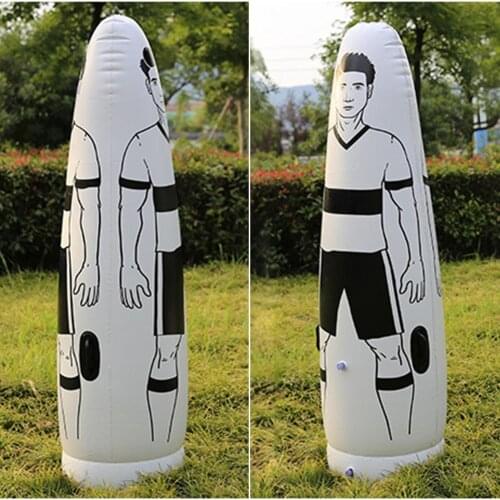 1.75M/5.74FT PVC Inflatable Football Training Goal Goalkeeper Tumbler Air Soccer Training Dummy Mannequin For Children Adult
