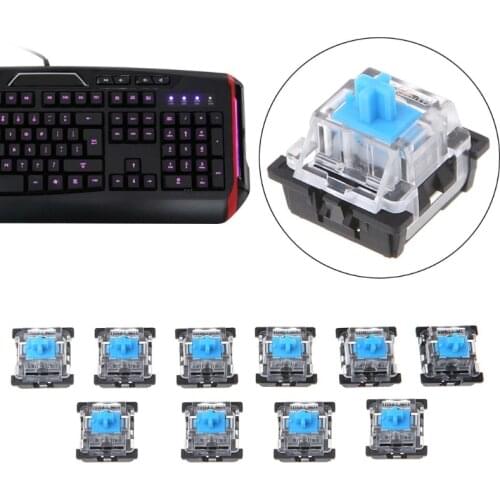 10Pcs 3 Pin Mechanical Keyboard Switch Blue for cherry MX Keyboard Tester Kit 667A