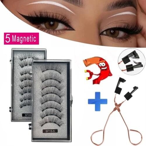 5 magnets magnetic eyelashes, makeup eyelashes, natural magnetic eyelashes, mink eyelashes, makeup tools, free shipping