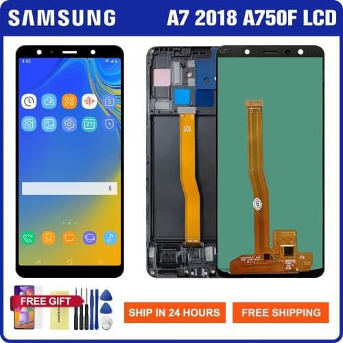 6.0'' Super Amoled For Samsung Galaxy A7 2018 A750 LCD Display With Touch Screen Digitizer Assembly For Samsung A750 SM-A750F