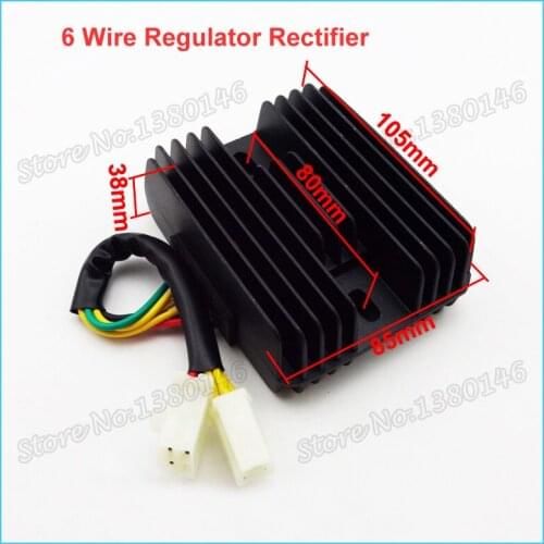 6 Wire Regulator Rectifier For 260cc 300cc ATV Quad Moped Scooter Pit Dirt Bike Motorcycle