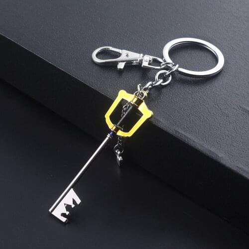 Kingdom Hearts Sora Keyblade Keychain Key Shape Weapon Pendant Key Chain for Women Men Choker Keyring Souvenir Jewelry Gift