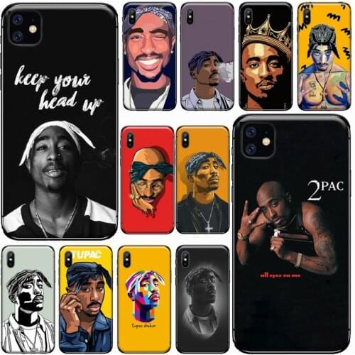 Rapper 2pac Tupac Phone Case for iPhone 11 12 pro XS MAX 8 7 6 6S Plus X 5S SE 2020 XR Luxury brand shell funda coque