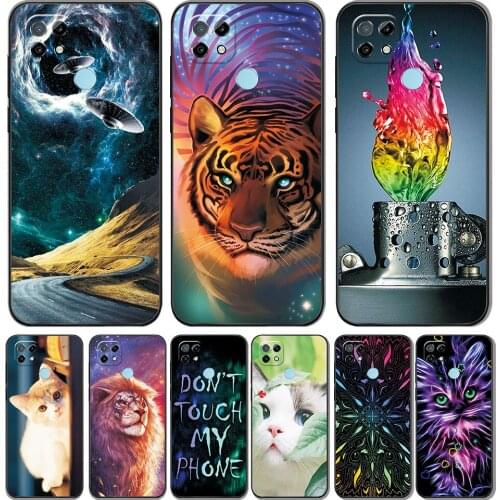 Case For OPPO Realme C21 Case on Realme C21 Silicone Soft Back Cover For OPPO Realme C21 c21 Matte TPU Phone Shell Fundas Animal