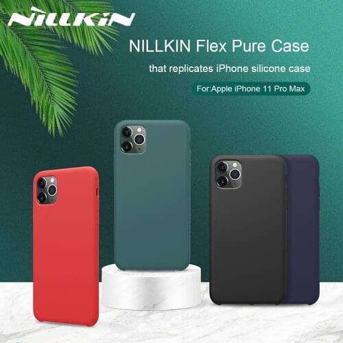 NILLKIN For iPhone 11 XR Case Flex Pure CASE Slim Soft Liquid Silicone Shockproof Phone Case For iPhone X XS 11 Pro MAX Cover