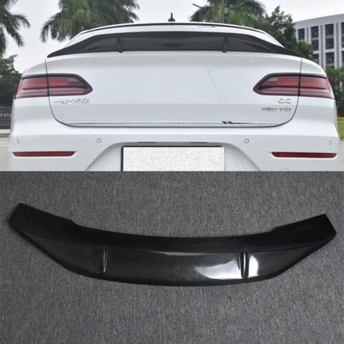 FOR Real Carbon Fiber VW Passat CC Spoiler Wing Car Trunk Rear Lip Tail Fin Accessories NEW CC Volkswagen R Style 2019