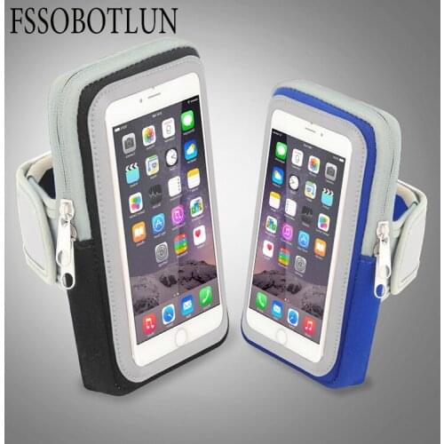 FSSOBOTLUN,Arm Package Sport Bag Screen Touching Waterproof Running Pouch Case For Samsung Galaxy C7 Pro/C8/ C7 (2017)/J7 Max
