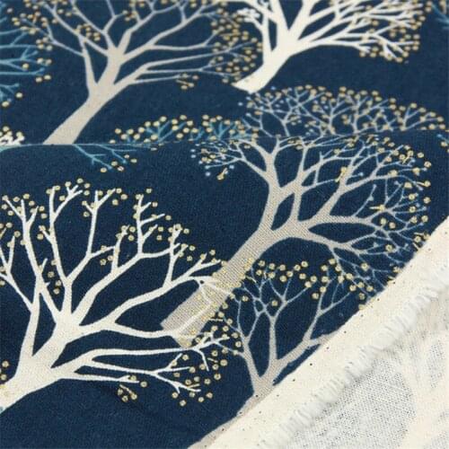 CF834 Bronzed Trees Printed Fabric Cotton Fabric Chinese Style Dress/Table Cloth/Curtain/Clothes DIY Sewing Patchwork Materials