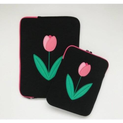 Korean Ins Laptop Tablet Case Bag 13 Inch for Mac Ipad Pro 9.7 10.8 11 13 14.5 15 Inch Flower Laptop Inner Sleeve Bag Pouch