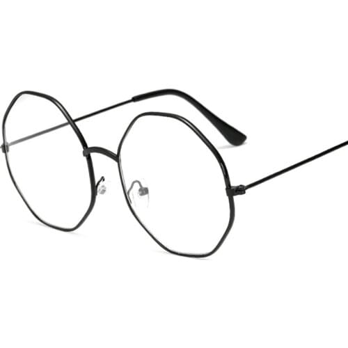 Fashion Clear Glasses Frame for Women Men Vintage Clear Frame Round Eye Glasses Female Metal Transparent Optical Glasses Frames