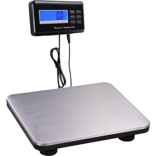 660lbs x 0.1lb / 300kg x 100g Digital Floor Bench Scale Steel Platform Shipping Postal Pet KG/LB/OZ