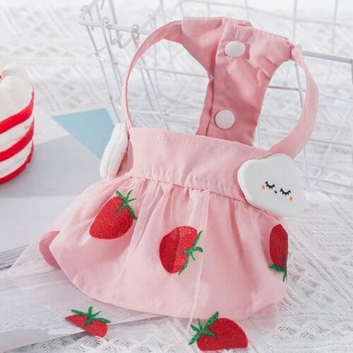 Dog Cat Strawberry Princess Dress Pet Clothes For Small Medium Dog thin sweet dress dog cat pet chihuahua teddy clothing