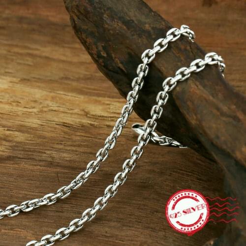 S925 sterling silver necklace personality fashion classic jewelry punk trend style simple shape 2018 new gift to send lover
