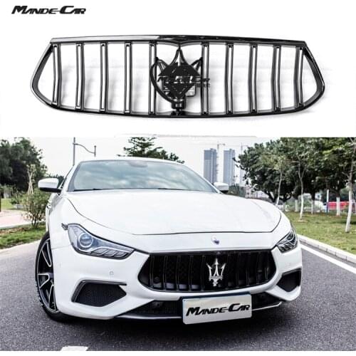 High gloss black Grille for Maserati Ghibli GTS Trofeo Limited edition with mirror finish logo car accessory autoparts bodykit