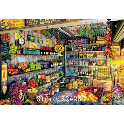 Needlework,Fruit shop personality 14CT Counted For Embroidery,Set DIY Aide Cross stitch kits,Art Pattern Cross-Stitching decor