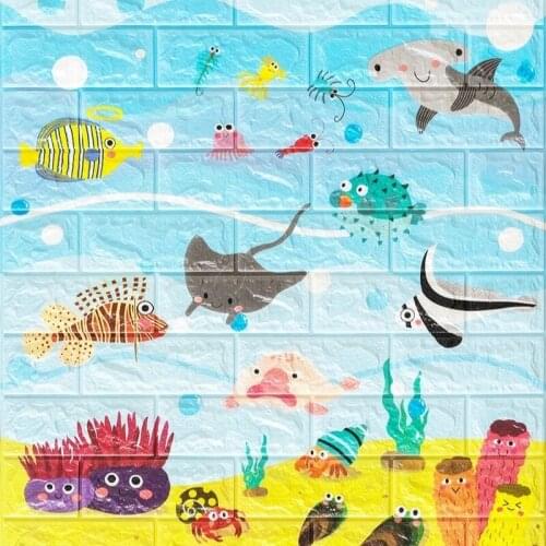 70*77cm 3D DIY WallPaper Brick Stone Pattern Self-Adhesive Wall Sticker Waterproof for Bedroom Kids Living Room HOME Decor