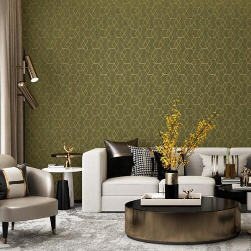 Nordic style modern minimalist geometric pattern lattice wallpaper bedroom living room home non-woven light luxury wallpaper gra