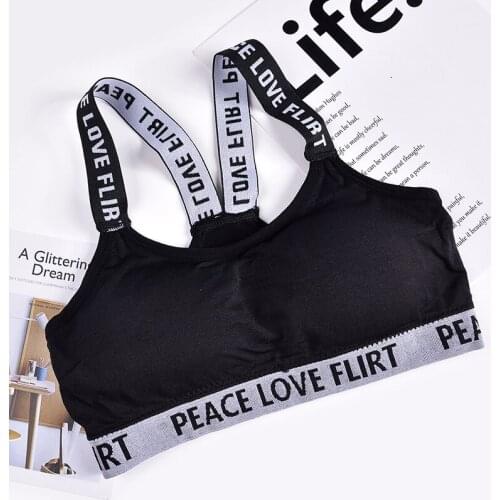 Pzalza Ladies Tank Top Fashion Letter Women fitness Tank Top Black White Stretch Workout Bra Tops Bulit In Padded Push up Tank
