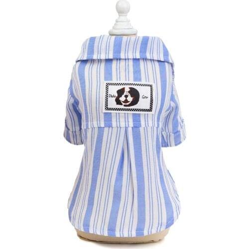 Striped Spring Summer Pet Dog Cloth T-shirt Cool Vest Print Clothing Vest Dog Shirt Chihuahua Costume For Small Dog Product