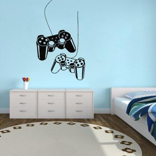 Boys Room Joystick Wall Decals Vinyl Stickers Play Game Murals Removable Bedroom Home Decor G7