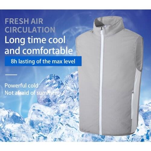 2021 Summer Cooling Clothing Air-Conditioning Fan Vest Usb Smart Charging Jacket Men Women Outdoor Breathable Cool Working Coat