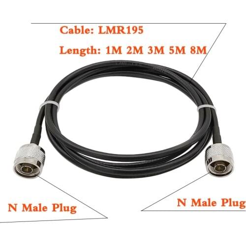 1-5M Double N Male Plug LMR195 Cable Connector N Male to N Male Plug Antenna Connector LMR 195 Extension Pigtail Jumper Cable