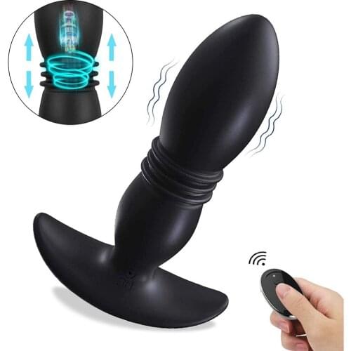 1cm Flexiable Vibrator Anal Plug Wireless Remote Control Dildo Vibrator, Butt Plug Prostate Massager Sex Toys For Men Women