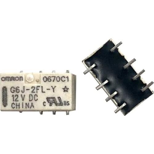10pcs G6J-2FL-Y-12VDC G6J-2FL-Y-TR G6J-2FL-Y 12VDC RELAY SMD 8PINS Original Free shipping