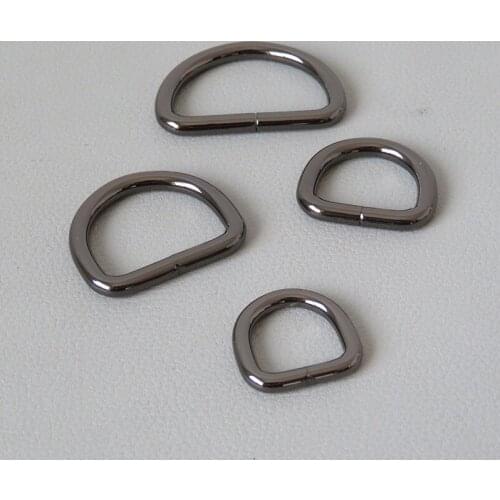 100Pcs/Pack Wholesale Strong Metal D Ring Belt Buckle For Bag Backpack Straps Purse Pet Dog Collar Clasp Hook DIY Accessories