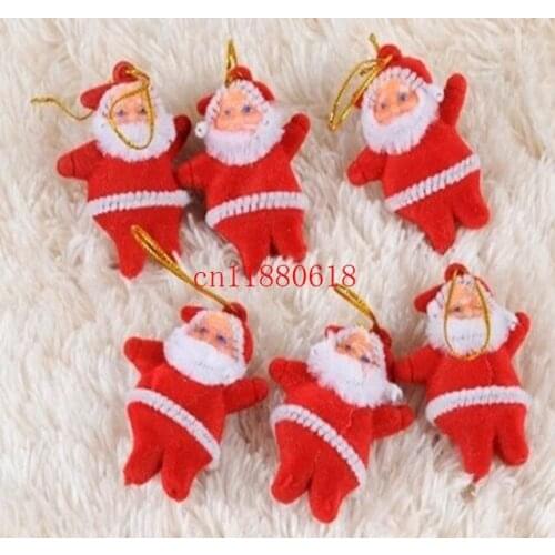 1000pcs/lot Free Shipping Mini Santa claus Christmas Ornament Decoration Supplies Pendant For Chrismas Tree Christmas Gift