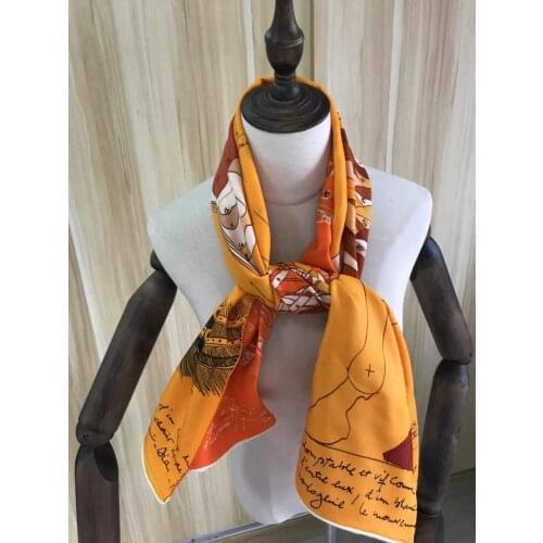 2021 new arrival autumn winter orange horse 140*140 cm colorful scarf 65% cashmere 35% silk scarf wrap for women lady girl