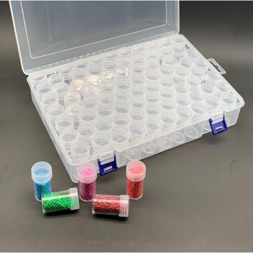 30/60 bottle box transparent container box diamond painting accessories diamond embroidery bead storage box finishing tools