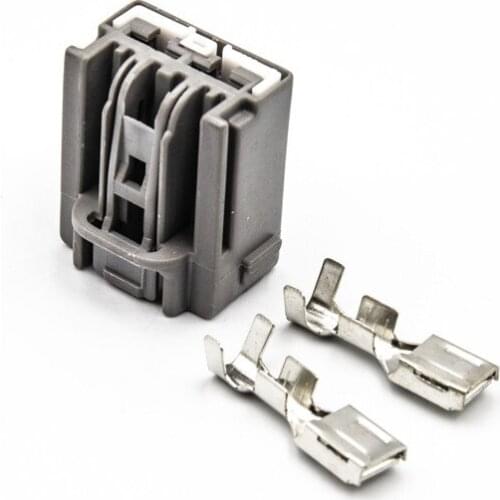 5pcs/lot 2 Pin 2 Way 6.3 Motorcycle Wiring Harness Plug Car Connector With Terminal 7283-6458-40