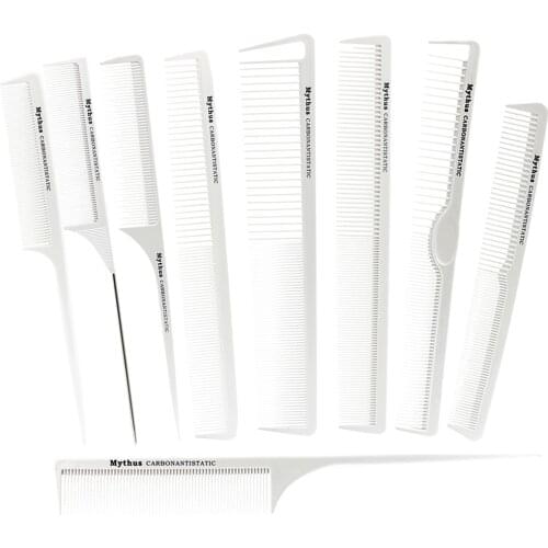 9 Pcs Anti-static Carbon Hairdressing Comb Salon Hairdressing Hair Cutting Comb Barber Hair Comb Tangled Hair Care Styling Tools