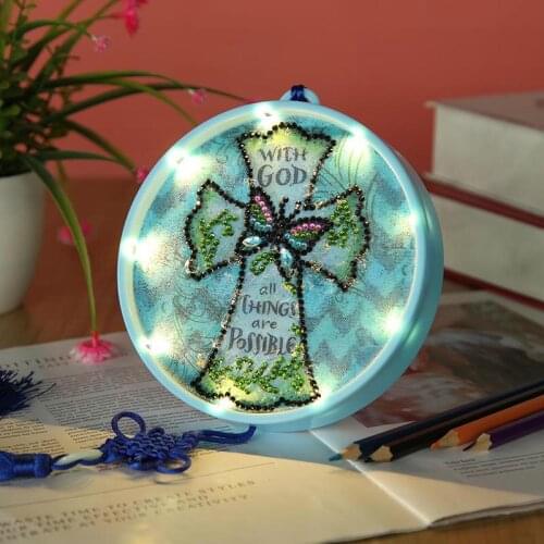 DIY Diamond Painting LED Decor Light Butterfly Night Lamp Pendant Gift Hanging Ornament Home Desk Decor for Car Living Room