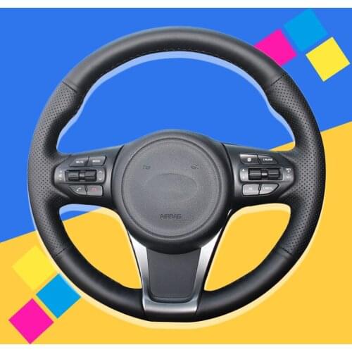 Auto Braid On The Steering Wheel Cover for Kia Sorento 2015-2018 Sedona 2015-2019 Car Braiding Covers Goods Accessories Interior