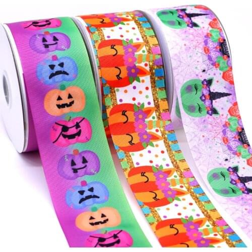 Free shipping 50 yard cartoon printed grosgrain ribbon 31185