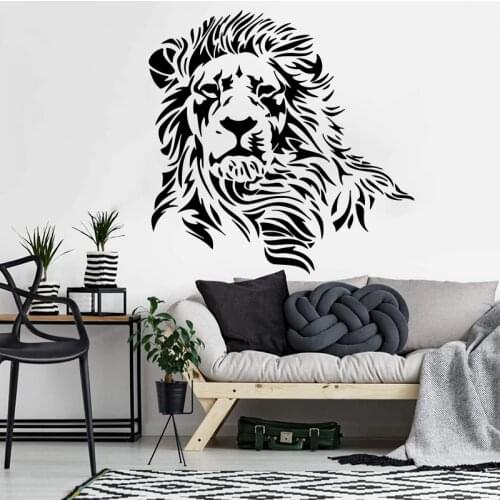 Large Lion Africa Animal Wall Sticker Bedroom Kids Room Predator Animal Tribal Zoo Wall Decal Nursery Vinyl Home Decor