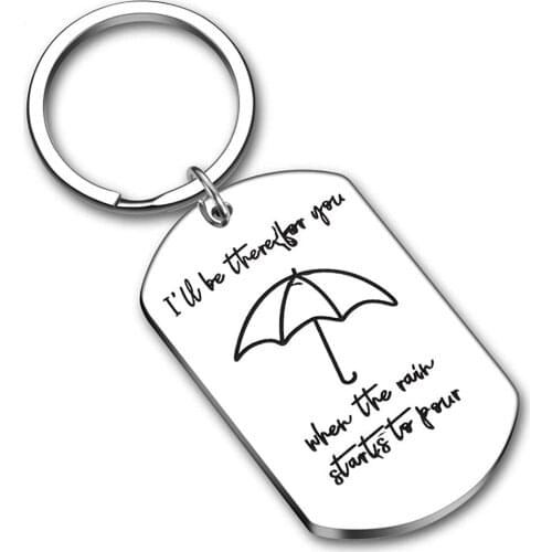 Friend Gift Keychain for Women Men Friendship Birthday Couples Keychains Gifts I Will Be There for You Christmas Anniversary