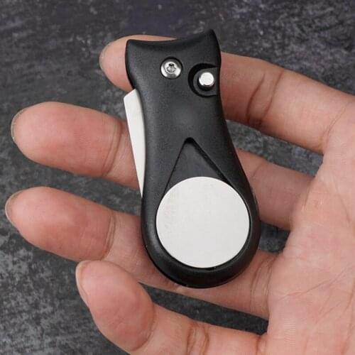 Black Spot Folded ABS Plastic Handle Golf Green Fork Spring Stainless Steel Ball Lawn Repair Tool