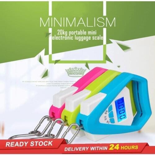 New 20kg/0.001g mini digital scale LCD precision hanging portable mini express luggage scale electronic kitchen weighing tool