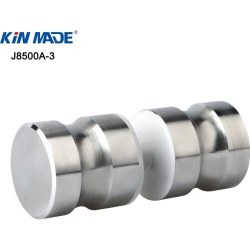 Stainless Steel Shower Glass Door Knobs Modern Elegant Bathroom Round Back-to-Back Shower Door Handle Pull