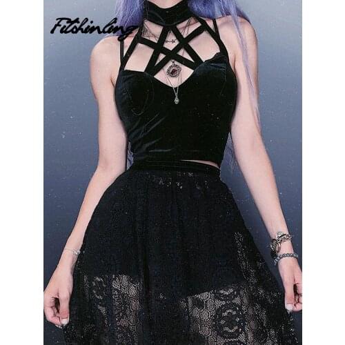 FITSHINLING Women's Cropped Tank Tops