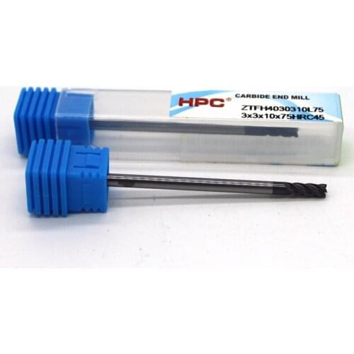 Router bit 3*3*75 of 4 flutes HRC 45 square flatted mill cutter tungsten carbide end mills CNC machine milling tools